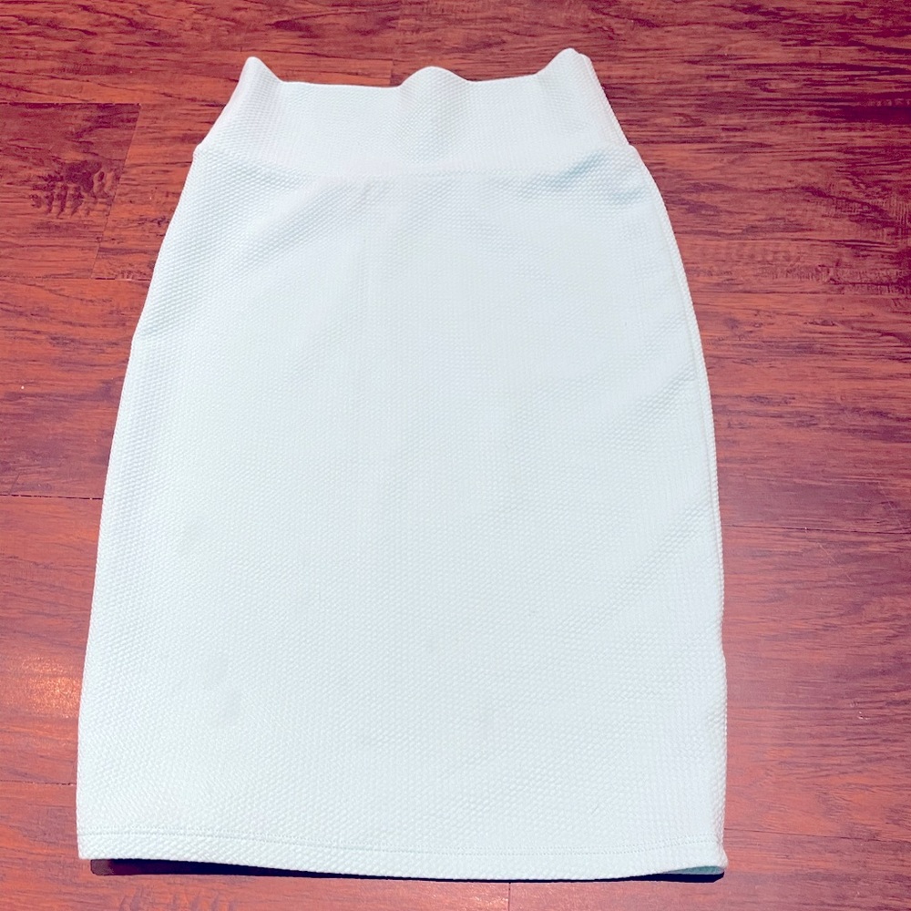 Mint green pencil skirt